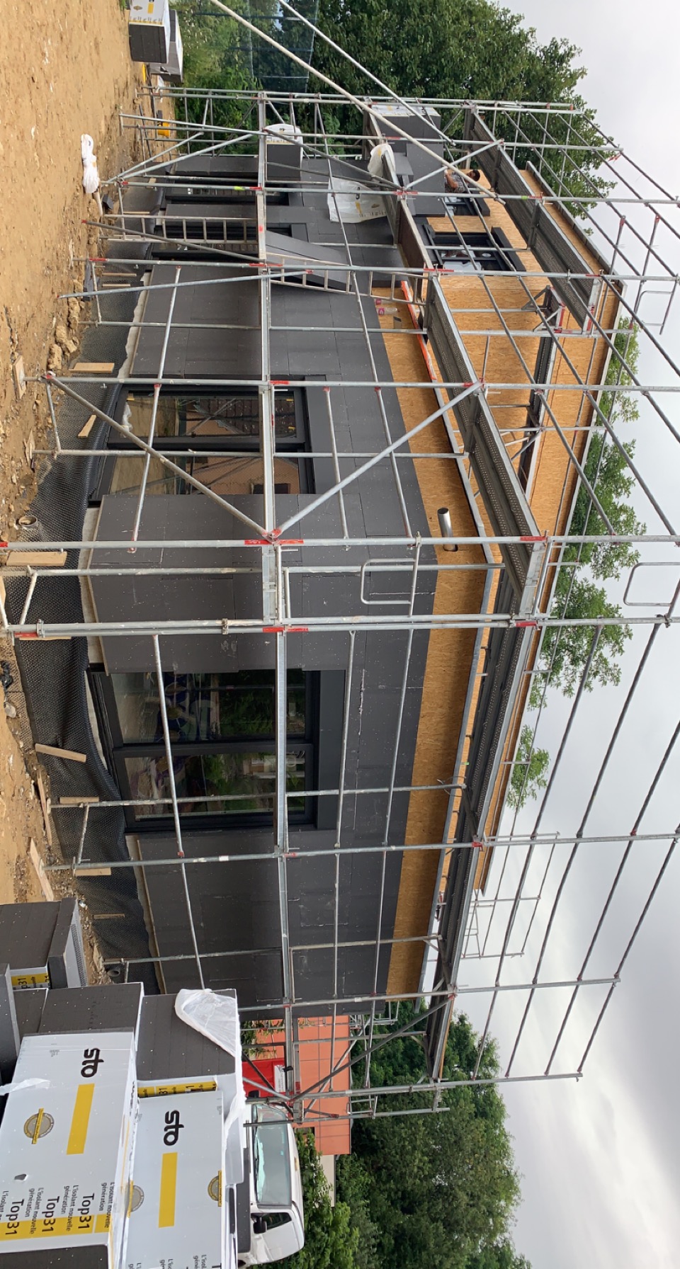 New build — graphite EPS external insulation — Before