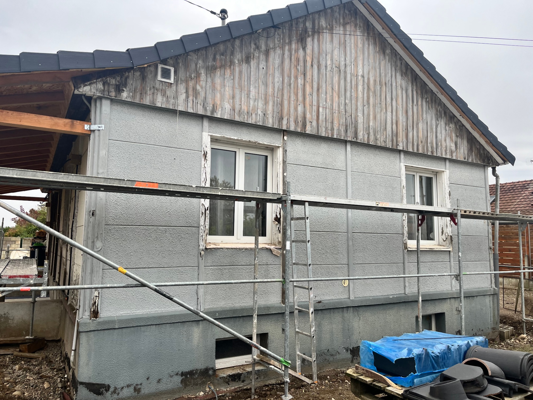 Single-family home — energy retrofit — Before