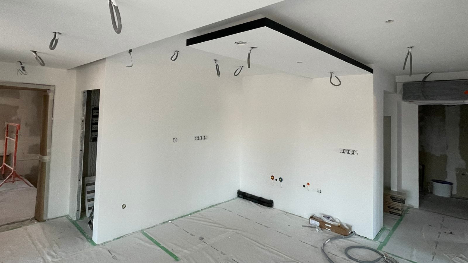 Metal framing and technical partitions — kitchen area